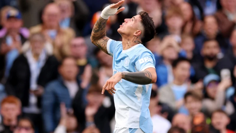 Enzo Fernández marcó su primer gol con Manchester City