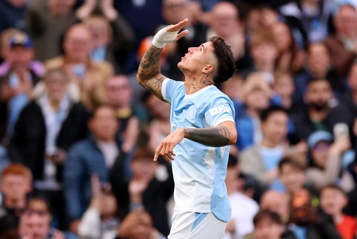 Enzo Fernández marcó su primer gol con Manchester City