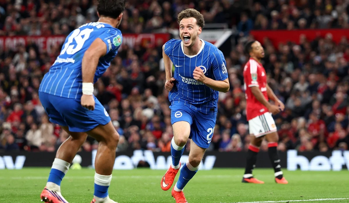 Durísima eliminación de Manchester United en EFL Cup: Brighton remontó dos goles en Old Trafford