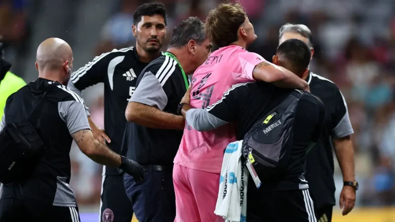 Mala suerte para Mateo Silvetti: duró solo 6 minutos en Inter Miami y se lesionó otra vez el hombro