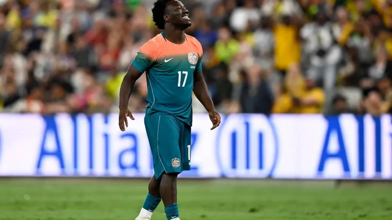 Australia sorprendió a Brasil con un golazo de tiro libre de Nestory Irankunda