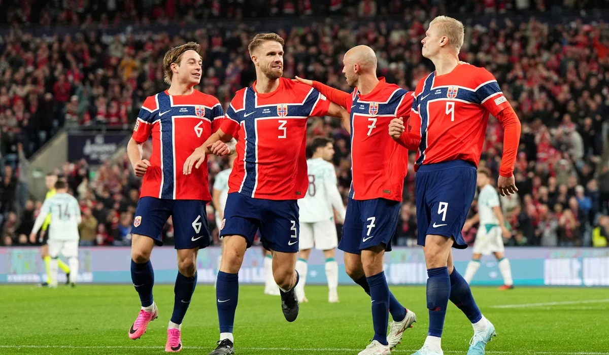 Erling Haaland marcó ante Portugal su gol número 65 con la Selección de Noruega