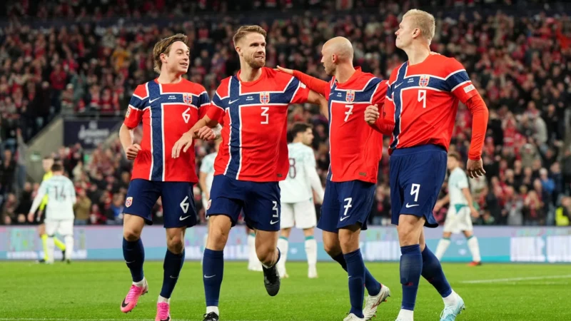 Erling Haaland marcó ante Portugal su gol número 65 con la Selección de Noruega