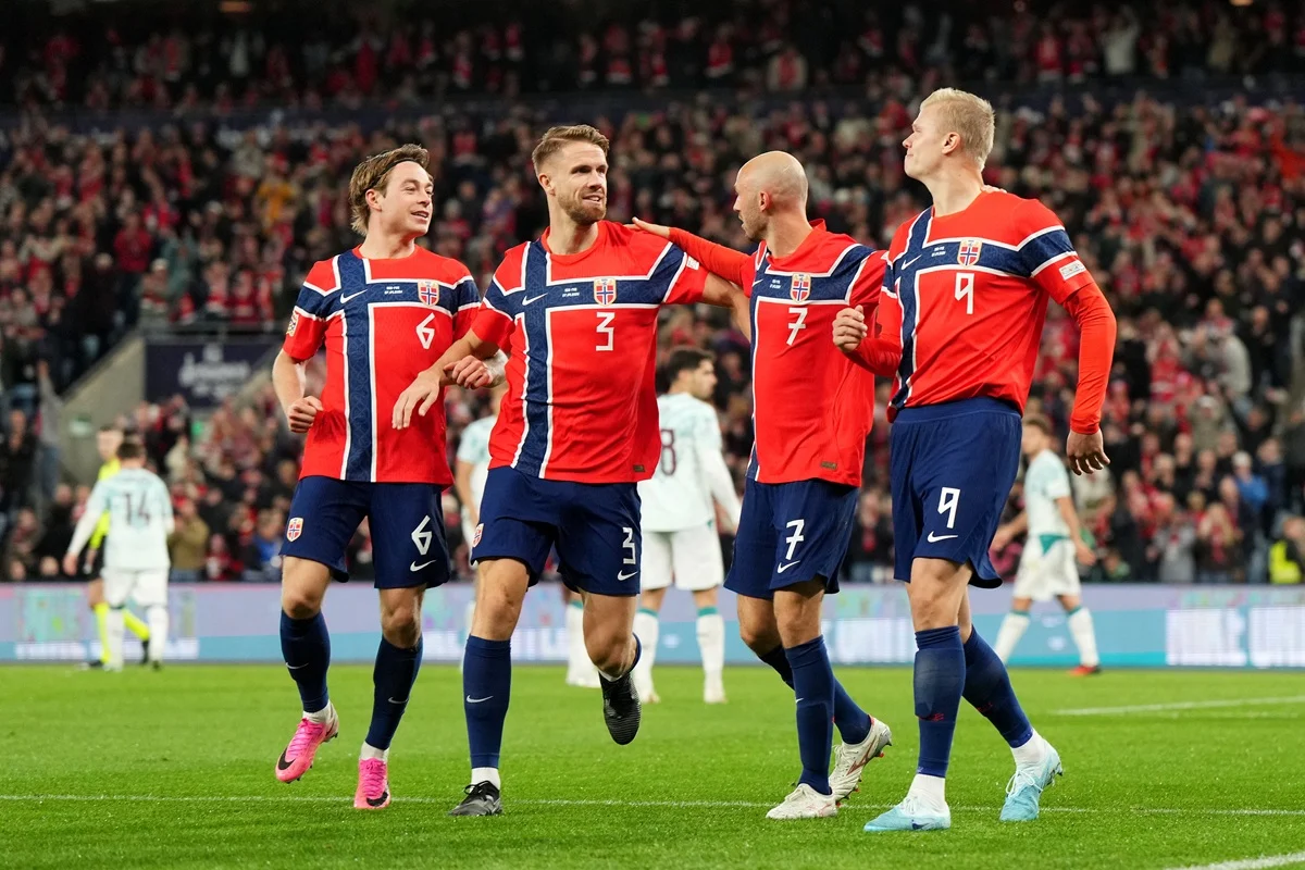 Erling Haaland marcó ante Portugal su gol número 65 con la Selección de Noruega