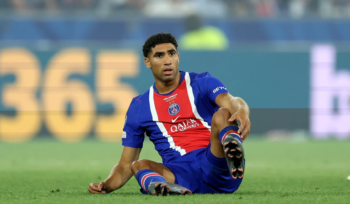 Alarma en PSG por lesión de Achraf Hakimi en vísperas al Clásico de Francia