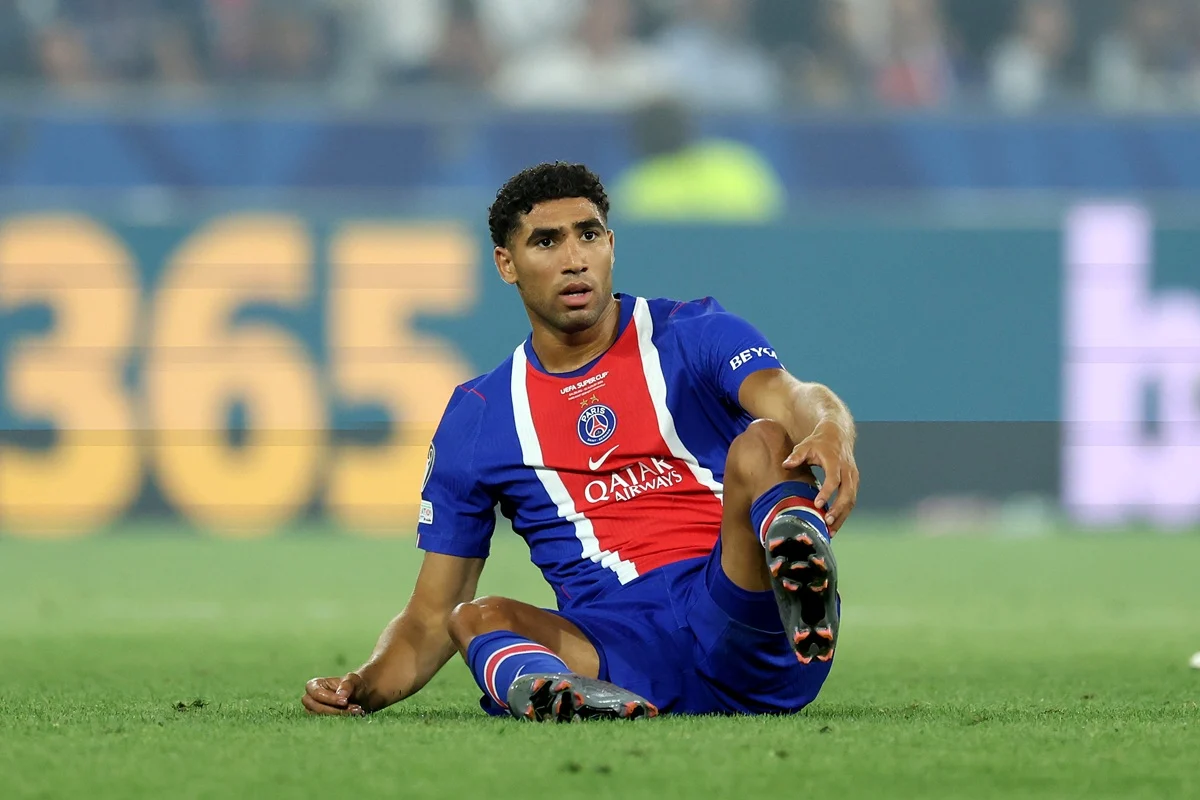 Alarma en PSG por lesión de Achraf Hakimi en vísperas al Clásico de Francia