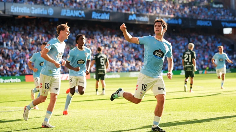 Celta cortó su sequía goleando a Racing de Santander