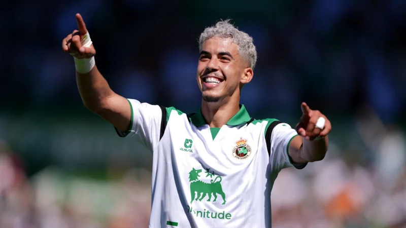 Yassir Zabiri marcó doblete para Racing de Santander y lleva cinco goles en dos partidos en El Sardinero