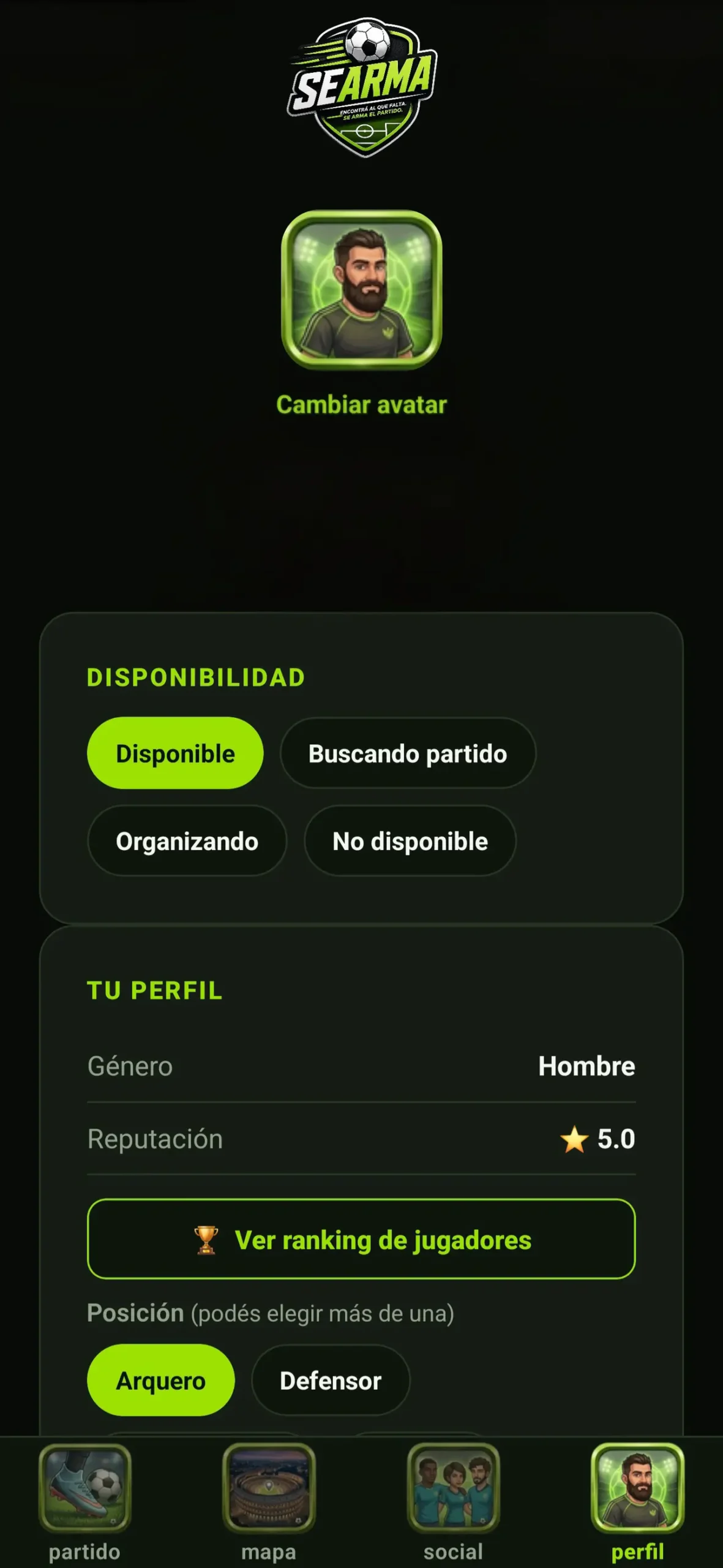 Se arma, perfil