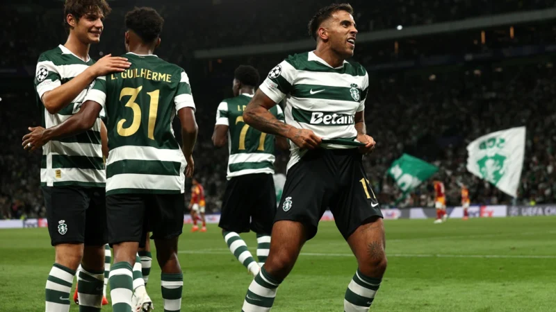 Sporting Lisboa repuntó y le ganó a Galtasaray por Champions League