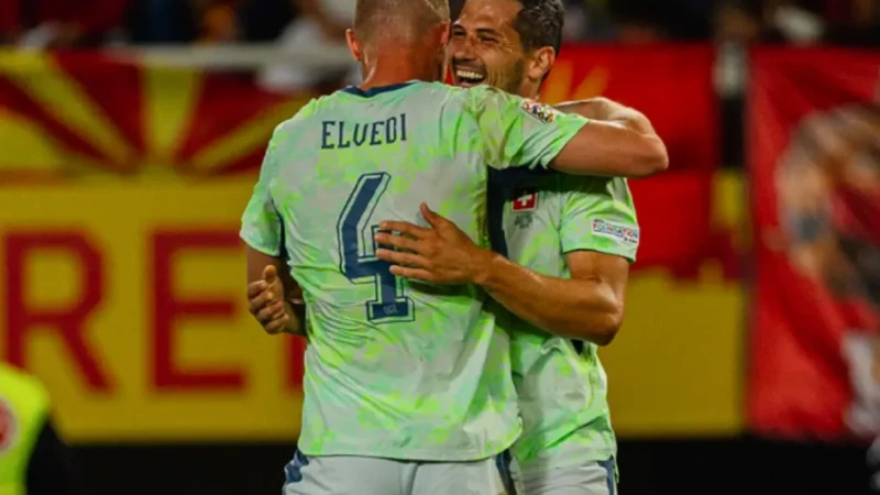 Suiza debutó en la Nations League con goleada ante Macedonia del Norte