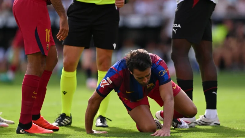 Eric García se retiró lesionado en Barcelona tras recibir un golpe de su compañero Rodri