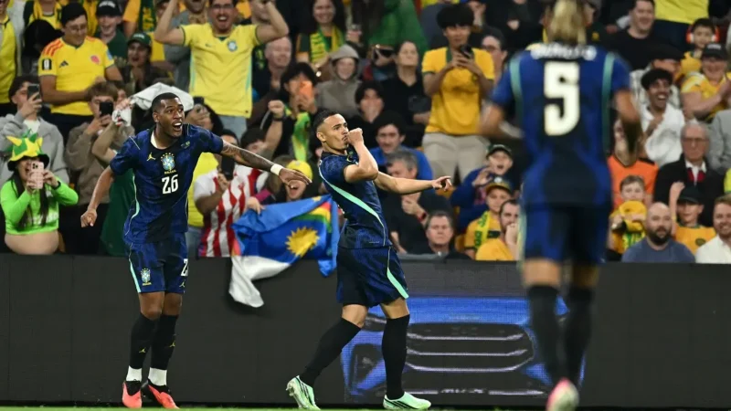 Vanderson hizo un golazo ante Australia y debutó en la red con la Selección de Brasil