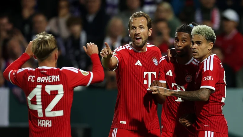 Bayern Múnich goleó en Copa Alemania con doblete de Harry Kane