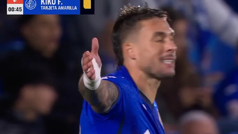 Kiko Femenía fue amonestado a los 40 segundos de partido en Getafe – Rayo Vallecano