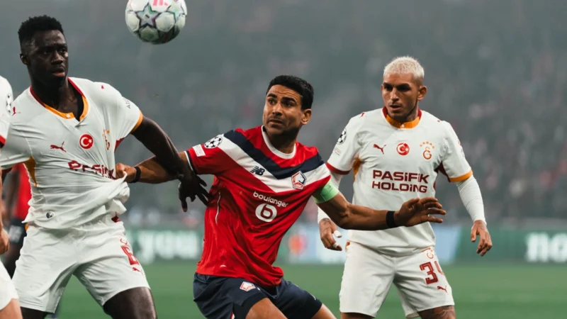 Galatasaray derrotó a Lille en el duelo de necesitados en Champions League