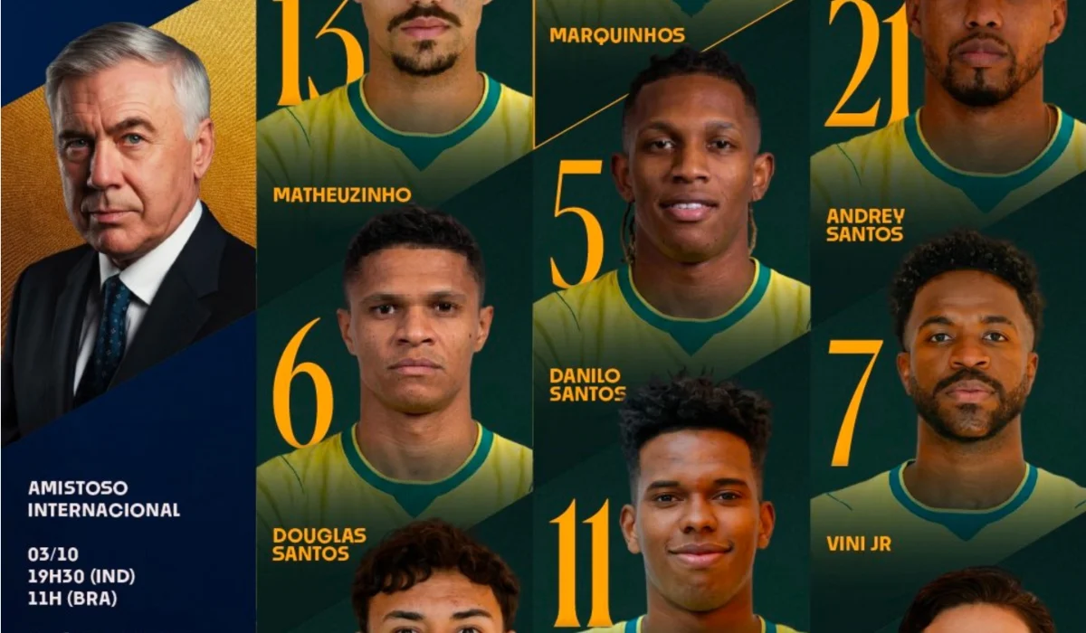 Vinicius Júnior lidera la formación de Brasil para su último amistoso de Fecha FIFA ante India