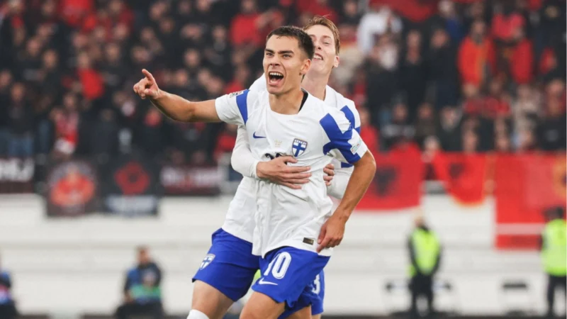 Leo Walta sentenció con doblete la victoria de Finlandia sobre Albania
