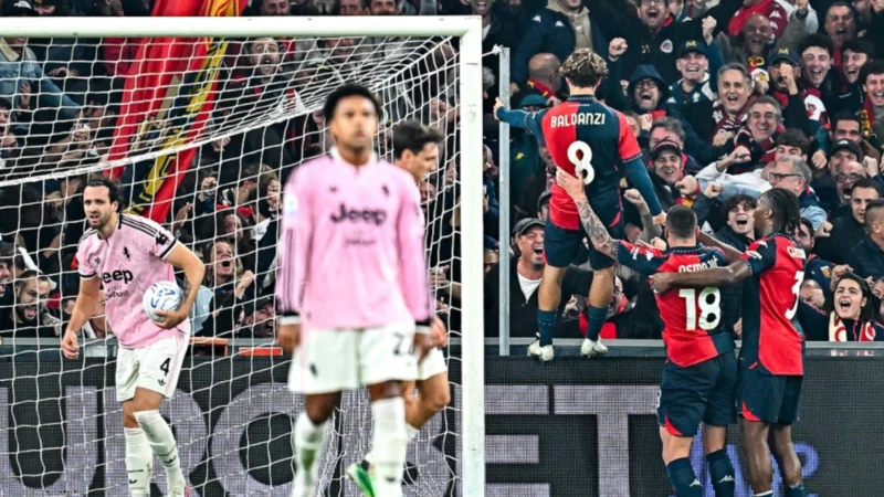 Juventus volvió a perder y se aleja de la pelea en la Serie A