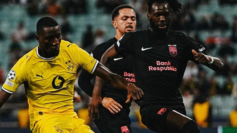 Borussia Dortmund sufrió y le ganó a Sabah en Baku