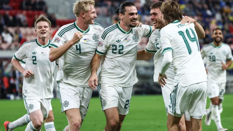 Irlanda del Norte brilló, goleó a Ucrania y lidera en Nations League