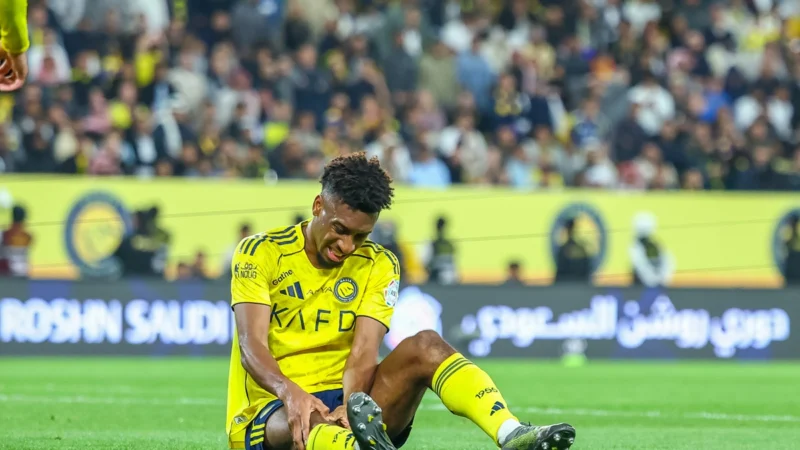 Kingsley Coman salió lesionado en Al Nassr – Neftchi Fergana