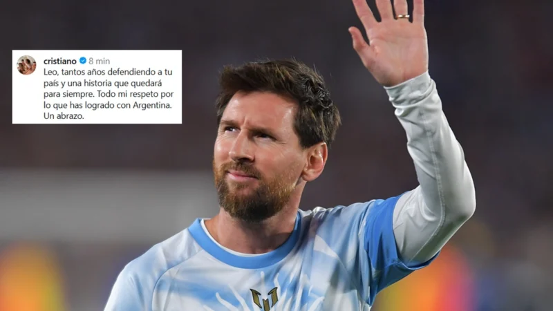 El mensaje de Cristiano Ronaldo para Lionel Messi: “Todo mi respeto por lo que has logrado con Argentina”