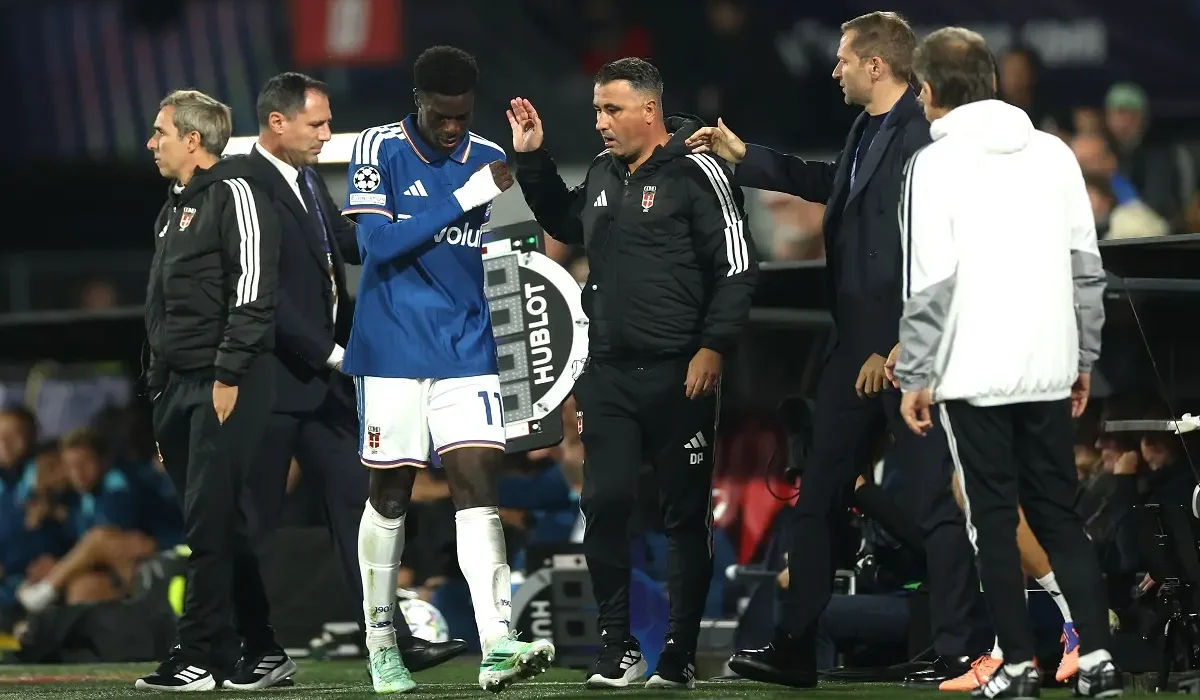Assane Diao marcó un golazo para el Como en Champions League y se lesionó en la misma jugada