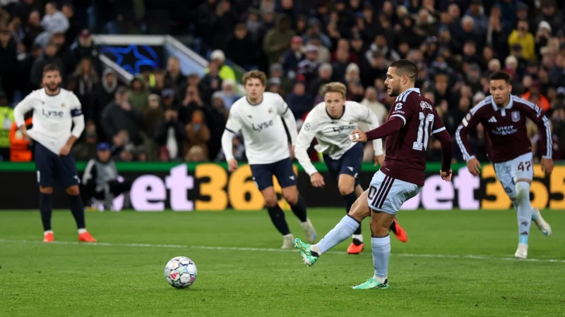 Aston Villa venció al Viking y es uno de los líderes en Champions League