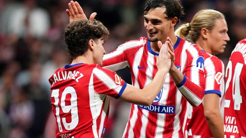 Julián Álvarez cambió silbidos por aplausos tras su gol en Atlético Madrid