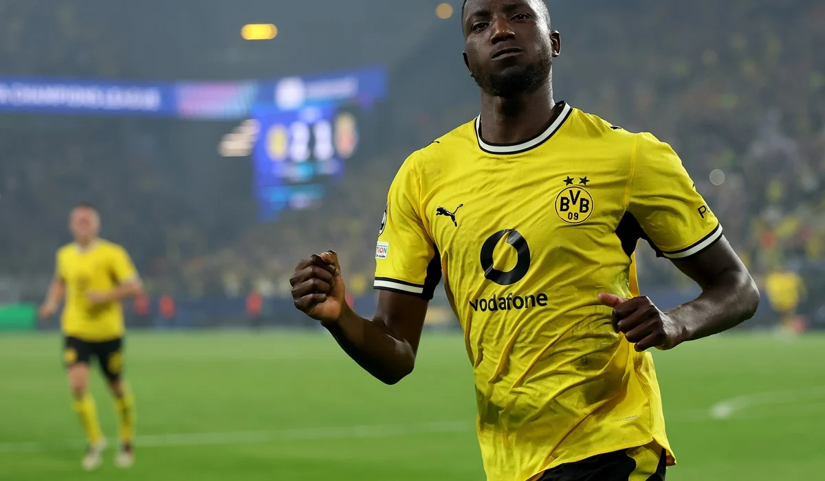 Guirassy quedó a tres goles de ser el máximo artillero del Dortmund en Champíons League