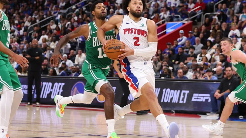 Detroit Pistons derrotó a Boston Celtics en el inicio de la NBA