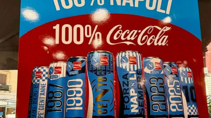 Coca-Cola lanzó latas de colección por el centenario del Napoli con Maradona como protagonista