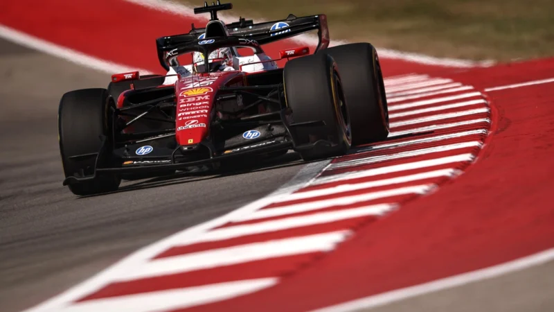 Leclerc dominó el viernes en Austin y Colapinto fue de menos a más
