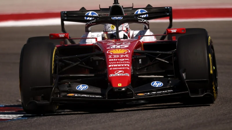 Leclerc fue el más veloz en la P1 y Colapinto acabó en el puesto 17