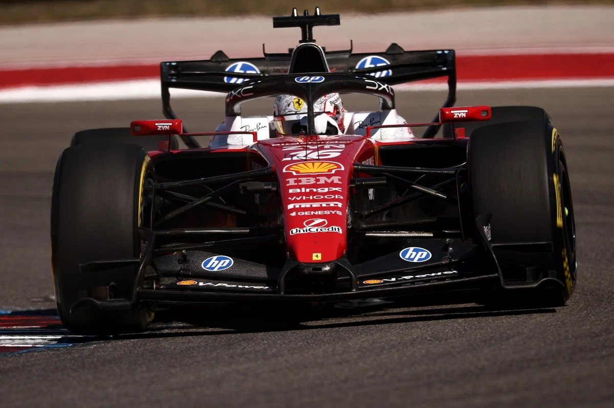 Leclerc fue el más veloz en la P1 y Colapinto acabó en el puesto 17
