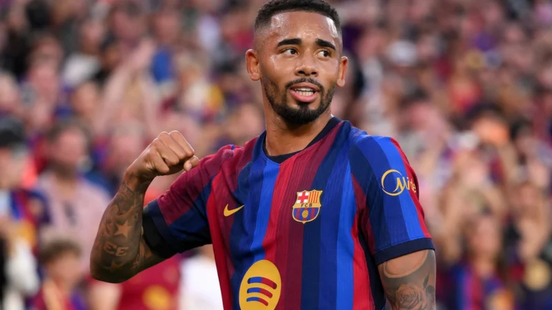 Gabriel Jesús se estrenó con gol como delantero titular de Barcelona