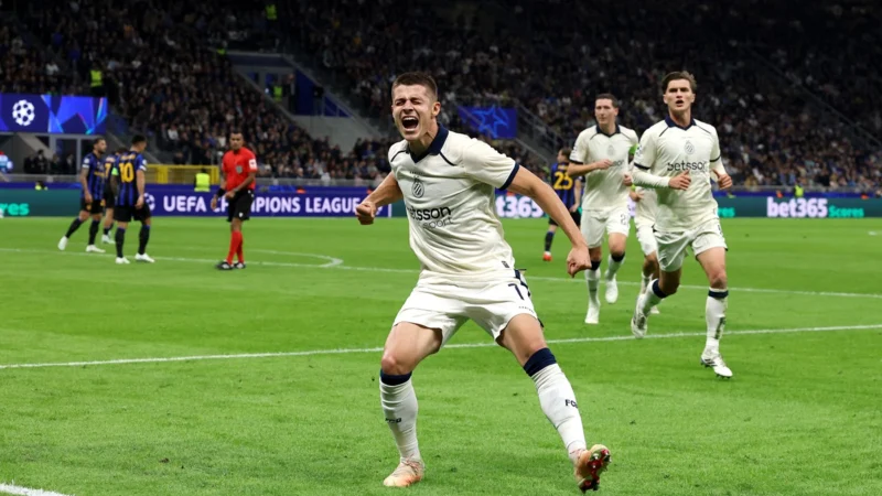 Triplete de Nicolò Tresoldi para Brujas que aprovecha el descontrol de Inter en el Giuseppe Meazza