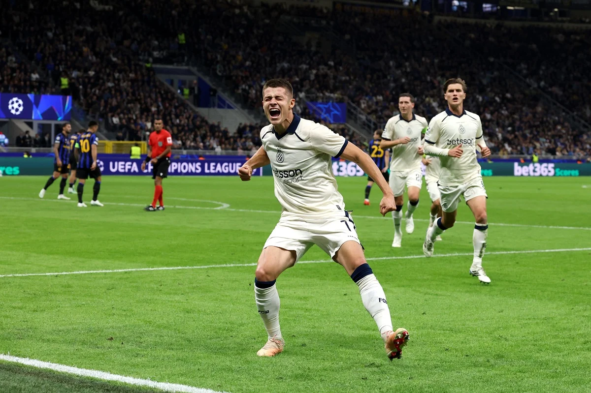 Triplete de Nicolò Tresoldi para Brujas que aprovecha el descontrol de Inter en el Giuseppe Meazza