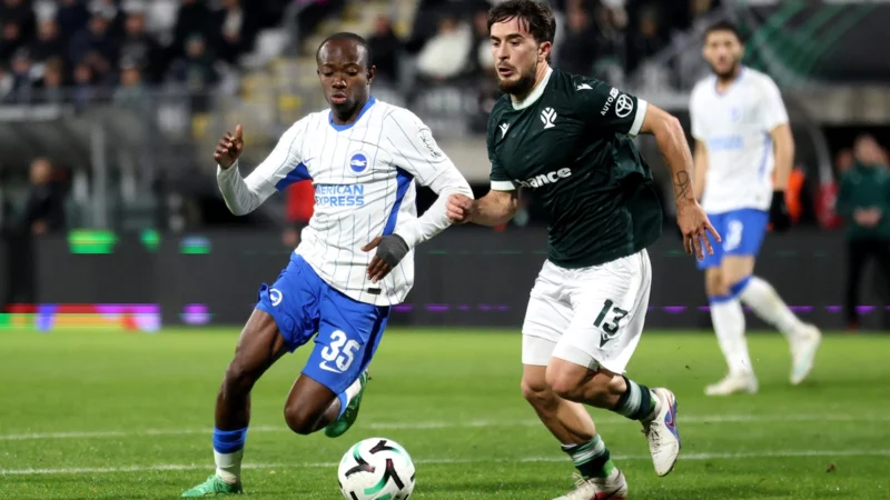 Brighton no estuvo fino y empató con Jablonec en Chequia