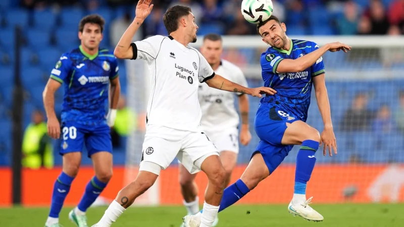 Getafe sufrió una catastrófica derrota con Lugano en Conference League
