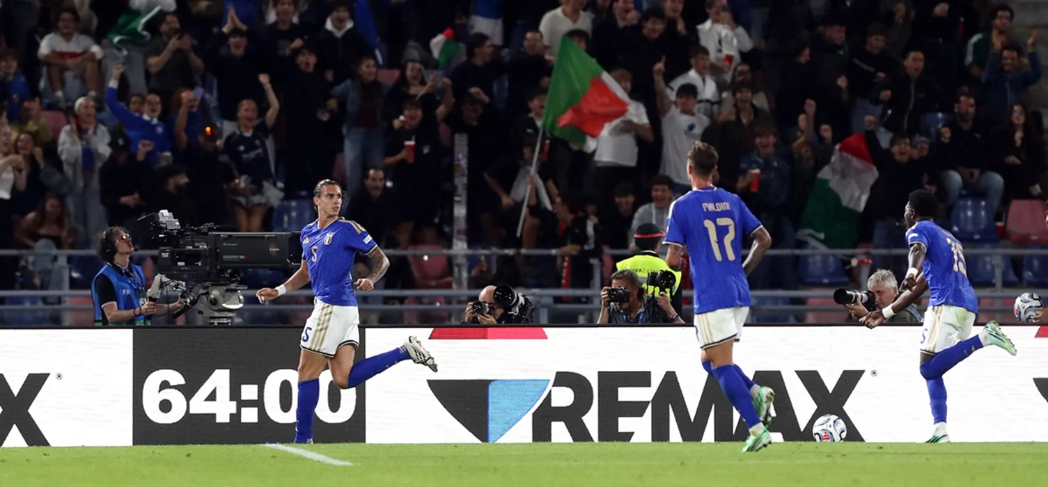 Riccardo Calafiori marcó su primer gol internacional con la Selección de Italia