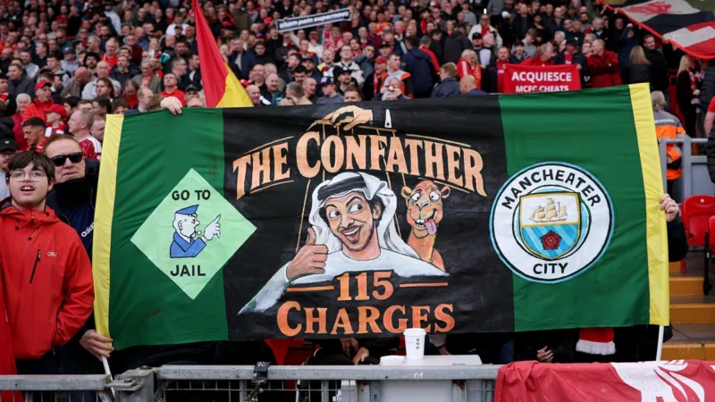 Anfield se llenó de mensajes contra Manchester City: “Después de todo, realmente nos robaste”