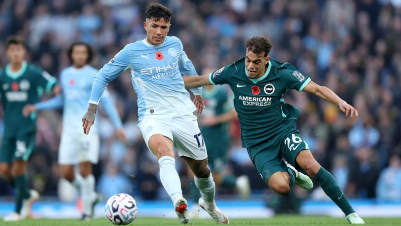 Brighton cobró revancha y le dio otro golpe a Manchester City en la Premier League
