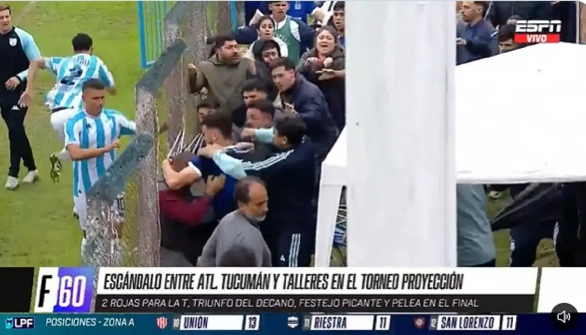 Escándalo en Reserva: piñas y batalla campal en Atlético Tucumán – Talleres de Córdoba