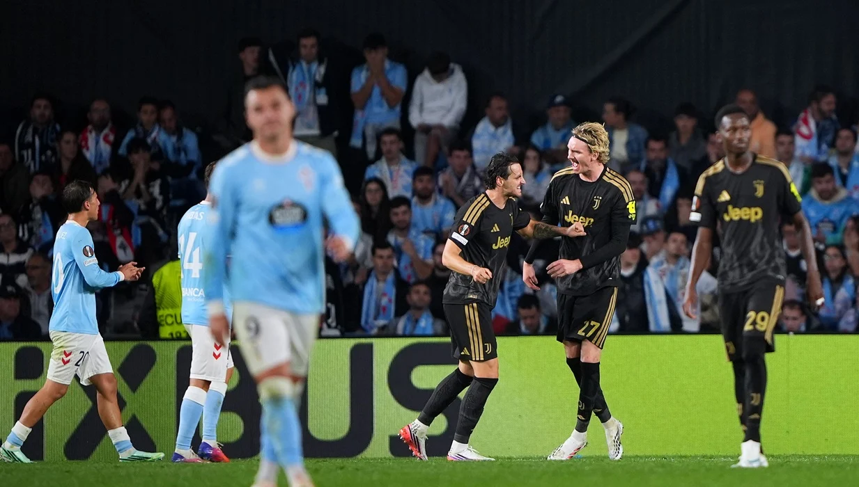 Juventus le empató a Celta con regalo de Marcos Alonso y gol de Woltemade