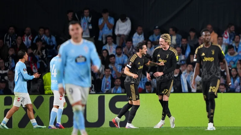 Juventus le empató a Celta con regalo de Marcos Alonso y gol de Woltemade