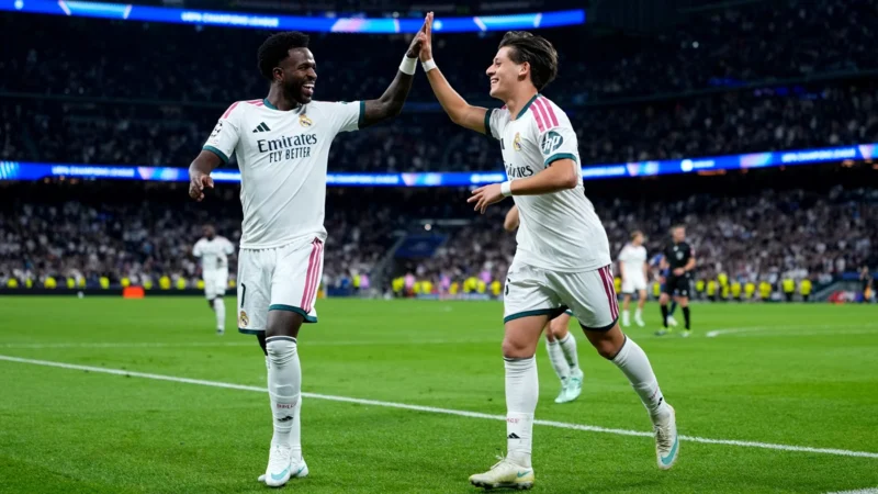 Real Madrid goleó al Leipzig y lidera con puntaje ideal en Champions