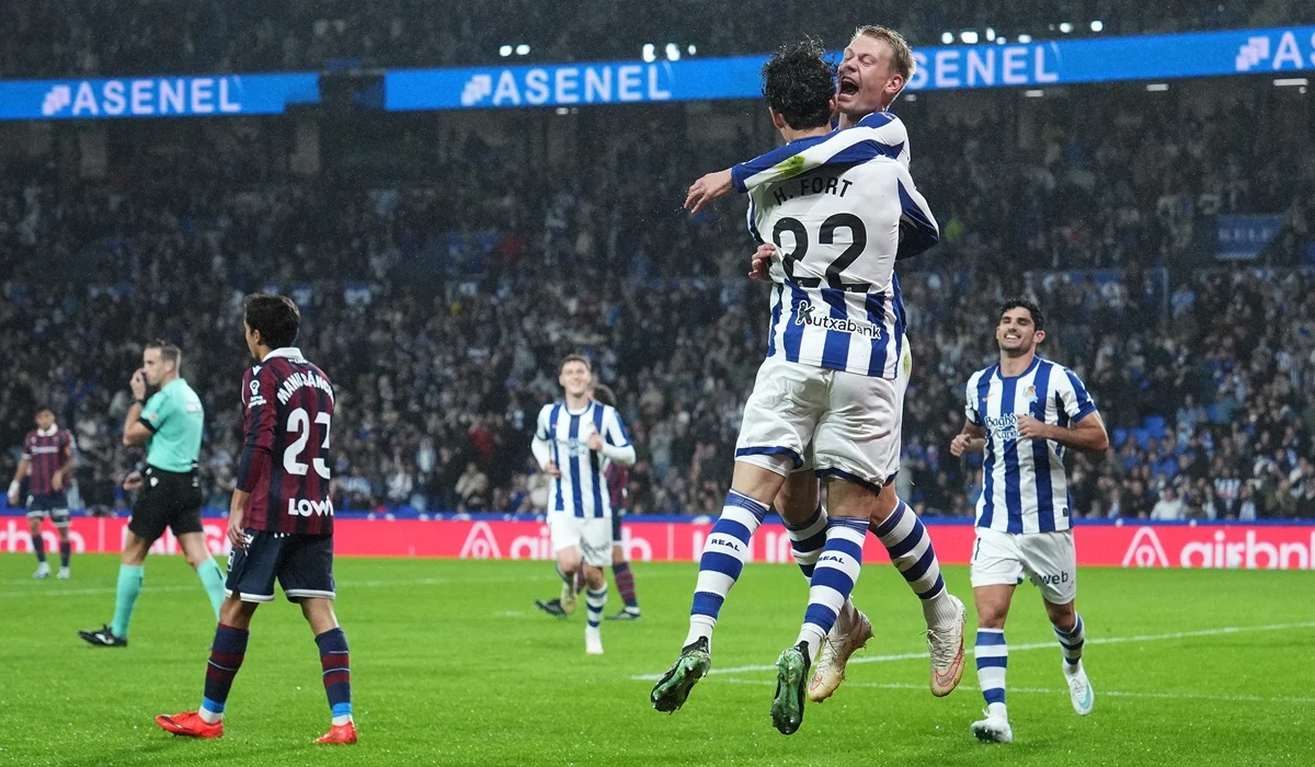 Real Sociedad venció a Levante en la antesala de El Clásico entre Barcelona y Real Madrid