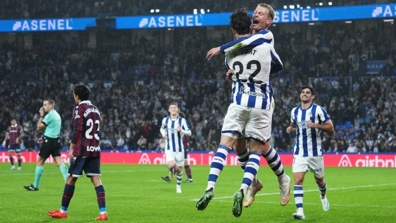 Real Sociedad venció a Levante en la antesala de El Clásico entre Barcelona y Real Madrid